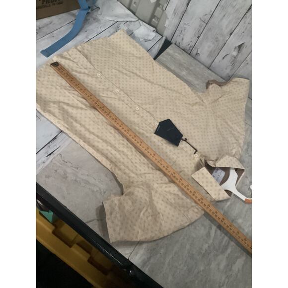 Day & Age Size XLarge Beige Allover Print Short Sleeve Button-Up Shirt for Boys - Picture 5 of 7